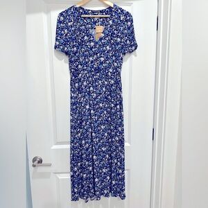 NWT Monoprix royal blue long Dress size 2 (EU 36) (French Brand)